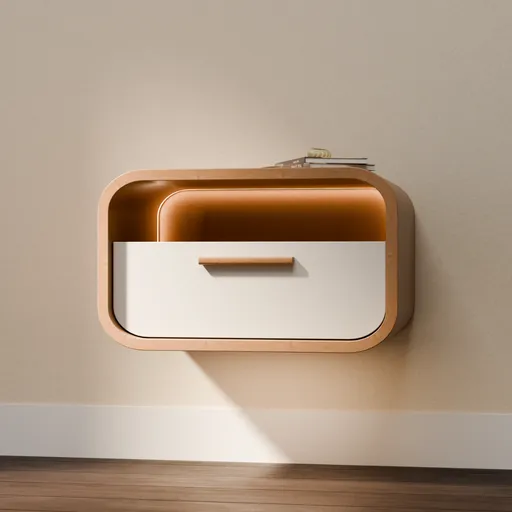Japandi Floating Nightstand small