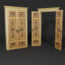 Venerable baroque portal room door