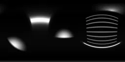 Illuminated indoor metallic surfaces with HDR lighting for 3D scenes.