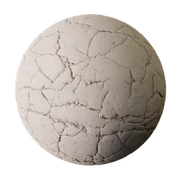2K PBR Cracked Mud Material for Blender 3D, realistic dry earth texture with detailed cracks and displacement.