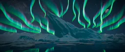 Aurora Over the Ice Peaks