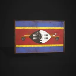 Eswatini Flag Picture Frame