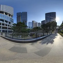 Daytime architectural corridor HDR