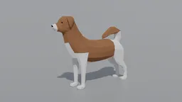 3D Kokoni dog model with quads, optimized for Blender CG visualizations and low-poly style renderings.