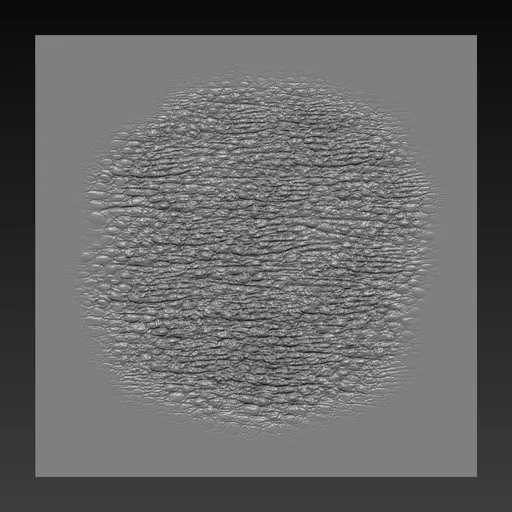 3D sculpting brush imprint for leathery reptile skin texture - Blender compatible, adds detail instantly to models.