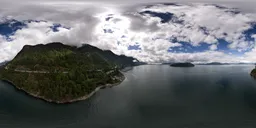 Cloudy  Mountain Landscape Coast