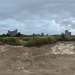 Daytime overcast sky and ground HDR