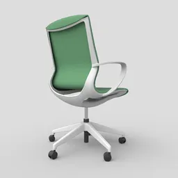 Modern Office Chair LP PBR4K White-Green