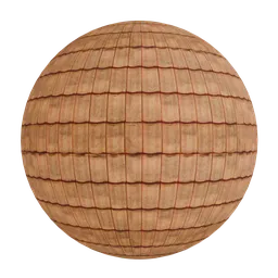 Weathered clay roof tiles