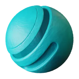 Cyan Textured Plastic