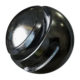 Realistic scratched iron surface PBR texture for 3D rendering in Blender.