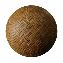 Patterned rusty metal