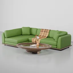 Miller Sectional in Royale Apple