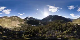 Mountain Valley Landscape Sunny Day