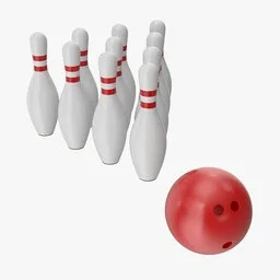 Bowling Ball and Pins