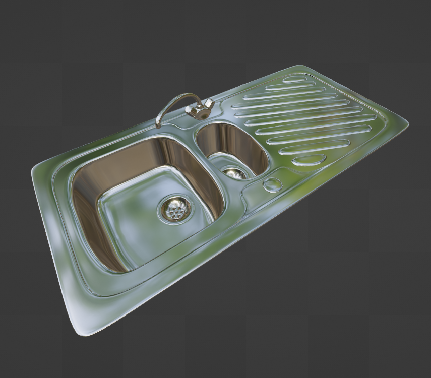 Double UK Sink FREE Kitchen Sinks models BlenderKit