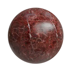 Deep red marble