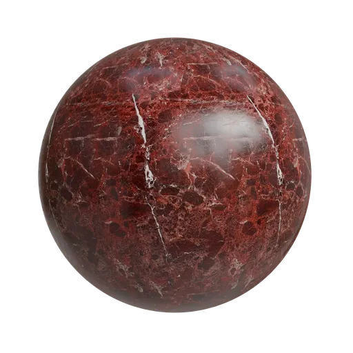 Deep red marble