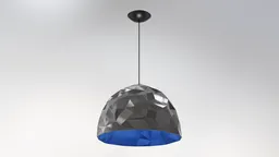 Geometric Tesselate Pendant 3D model in Blender, modern ceiling light for interior design visualization.