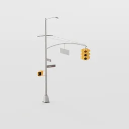 Urban Traffic Light Pole