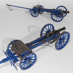 Prussian 12-pound cannon & limber 1842
