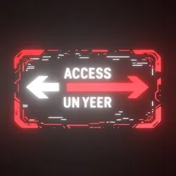 Cyberpunk Sign - Access Left/Right