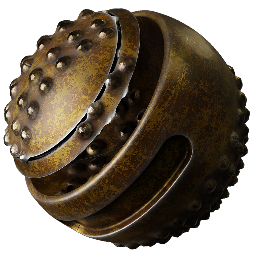 Rivets Metal Gold | FREE metal materials | BlenderKit