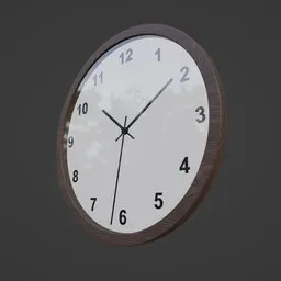 "Minimalist Round Wall Clock 3D Model for Blender 3D. Seamlessly textured wood finishing with photorealistic rendering. Perfect for interior design and decor projects."