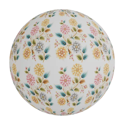 Traditional floral wallpaper