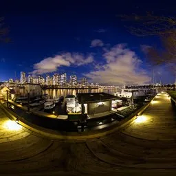 Downtown City Night Path