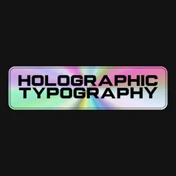 Holographic Frame with Text