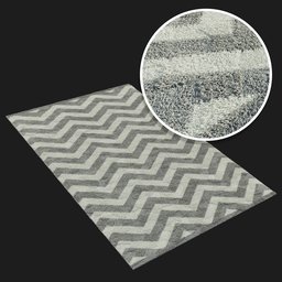 Carpet with zig zag pattern