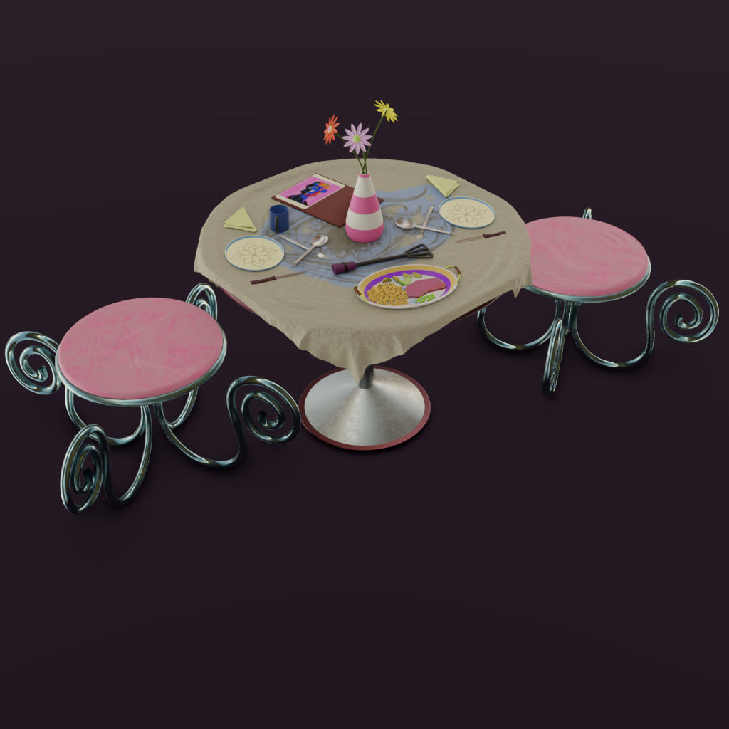 BlenderKit Download the Dining table model
