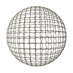 Highly detailed PBR rope net texture for maritime 3D scenes compatible with Blender and other 3D software.