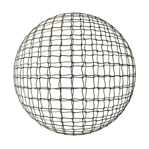 Highly detailed PBR rope net texture for maritime 3D scenes compatible with Blender and other 3D software.