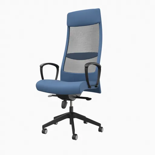 Ikea Markus Chair Blue Fabric