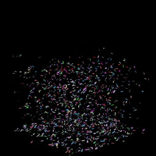 Confetti falling square area