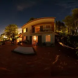 Nighttime Villa at the cote d'azur