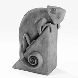 Abstract Chameleon Sculpture