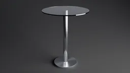 Small round glass table