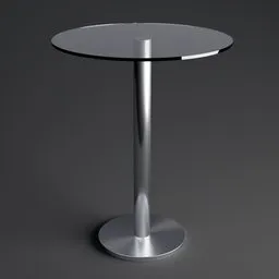 Small round glass table