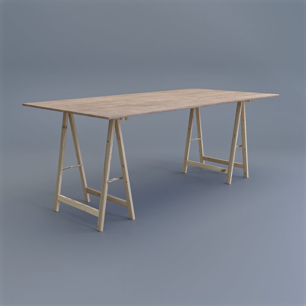 Wooden work table | Architecture models | BlenderKit