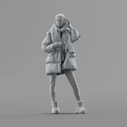 Lowpoly Female Standing
