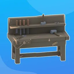 Lowpoly crafting table