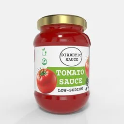 Diabetic Tomato Sauce Glass Jar