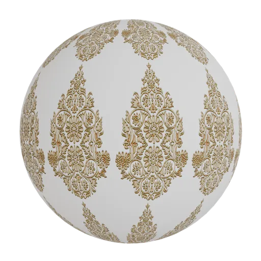 Floral paisley motifs wallpaper