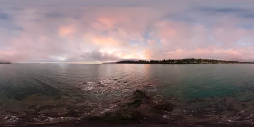 Colorful Cloudy Sunrise Ocean Coast