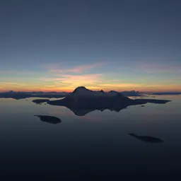 Aerial Landscape Twilight Sunset