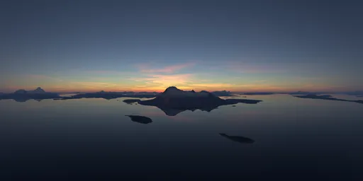 Aerial Landscape Twilight Sunset