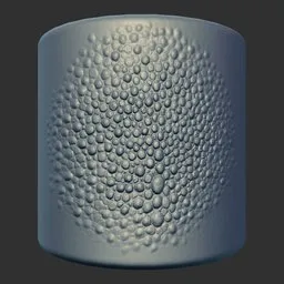 Blender 3D sculpting brush ER_Dragon Scale 286 for reptile skin texture sculpting on 3D models.